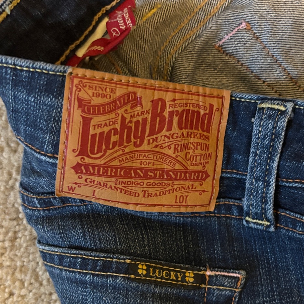 Lucky Brand Lola Straight Leg Low Rise Jeans Size 10 - Picture 4 of 5